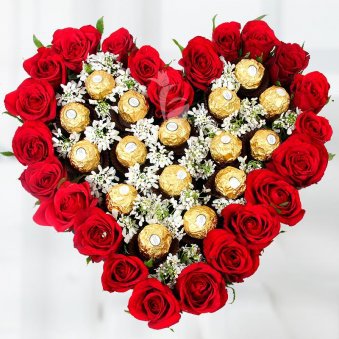 Red roses, Ferrero Roche...